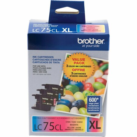 BROTHER INTERNATIONAL High Yield XL 3 Pack, 3PK LC753PKS